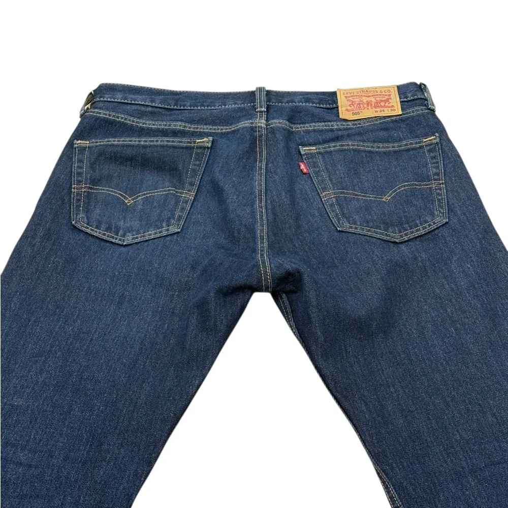 Levi’s Men’s Straight Leg Jeans Dark Wash Denim W34 L30 Zip Fly